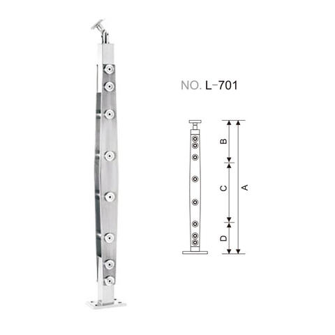 Stainless steel rail post for handrail