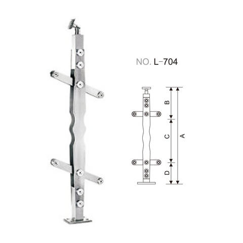 Stainless steel rail post for handrail