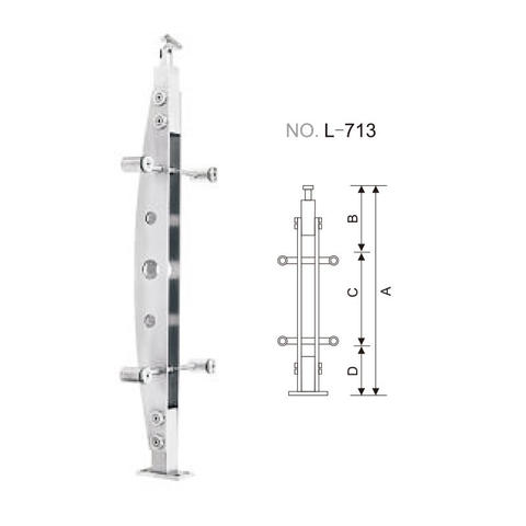Stainless steel rail post for handrail
