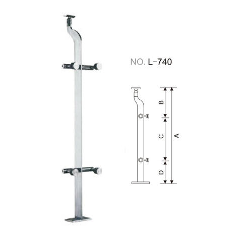 Stainless steel rail post for handrail