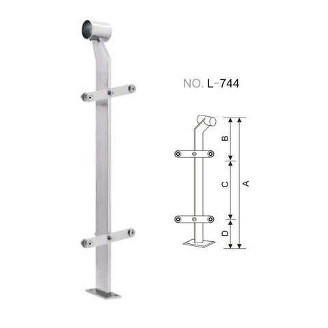 Stainless steel rail post for handrail