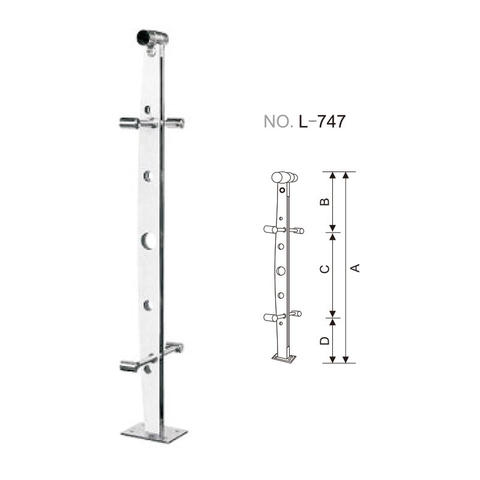 Stainless steel rail post for handrail