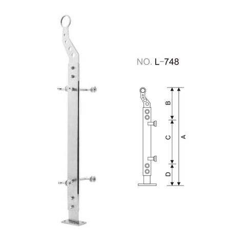 Stainless steel rail post for handrail