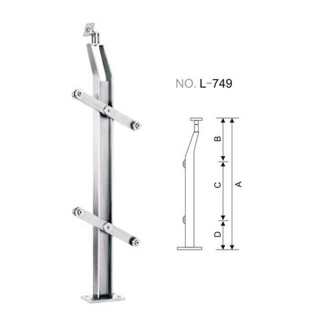 Stainless steel rail post for handrail