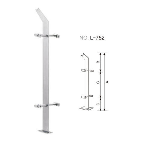 Stainless steel rail post for handrail