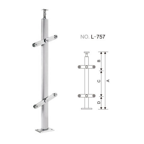 Stainless steel rail post for handrail