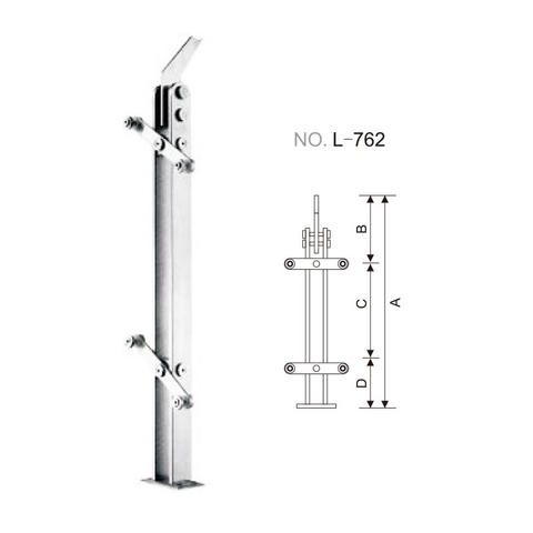 Stainless steel rail post for handrail