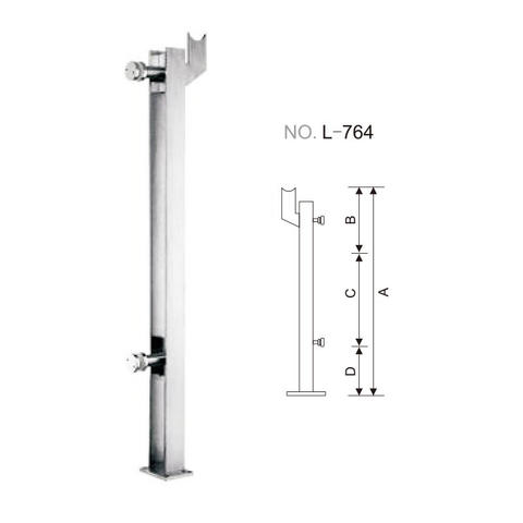 Stainless steel rail post for handrail