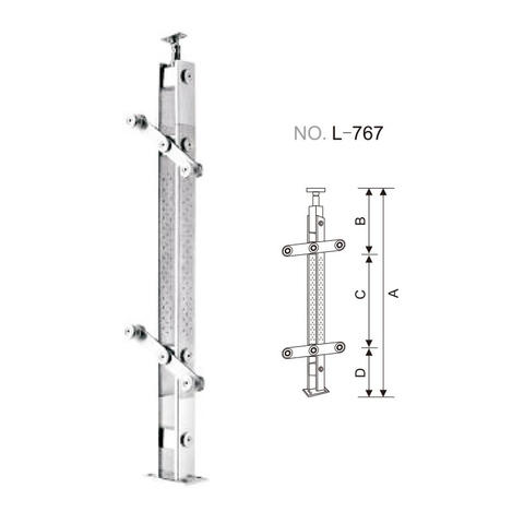 Stainless steel rail post for handrail