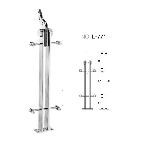 Stainless steel rail post for handrail