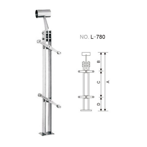 Stainless steel rail post for handrail