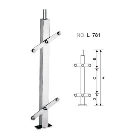 Stainless steel rail post for handrail