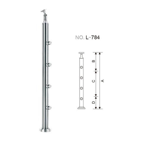 Stainless steel rail post for handrail