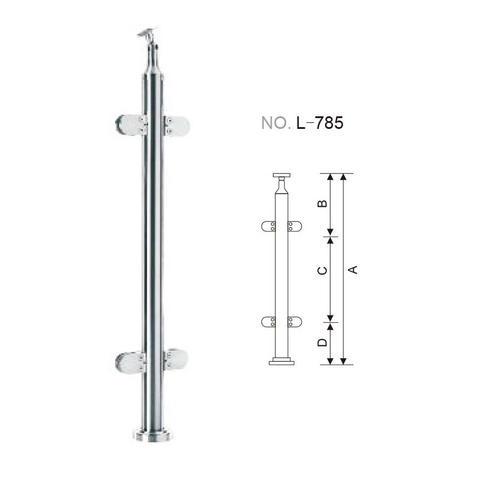 Stainless steel rail post for handrail