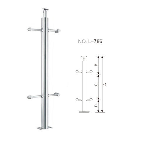 Stainless steel rail post for handrail