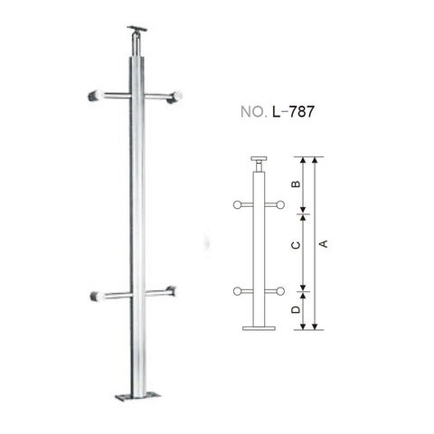 Stainless steel rail post for handrail