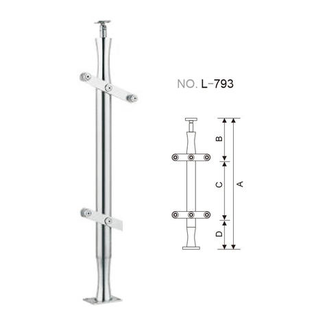 Stainless steel rail post for handrail