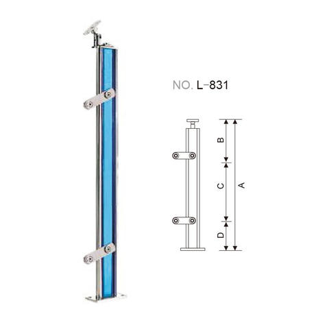 Acrylic handrail post