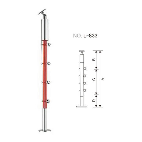 Acrylic handrail post