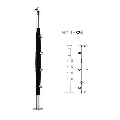 Stainless steel rail post for handrail
