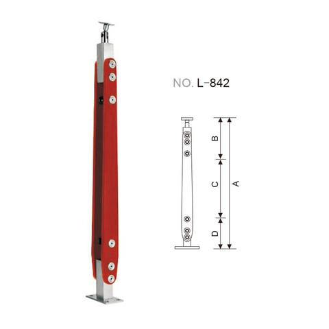 Stainless steel rail post for handrail