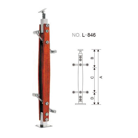 Stainless steel rail post for handrail