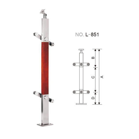 Stainless steel rail post for handrail