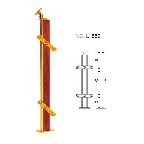 Stainless steel rail post for handrail