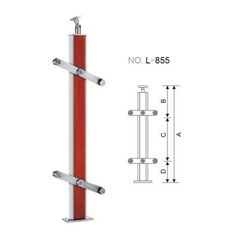 Stainless steel rail post for handrail
