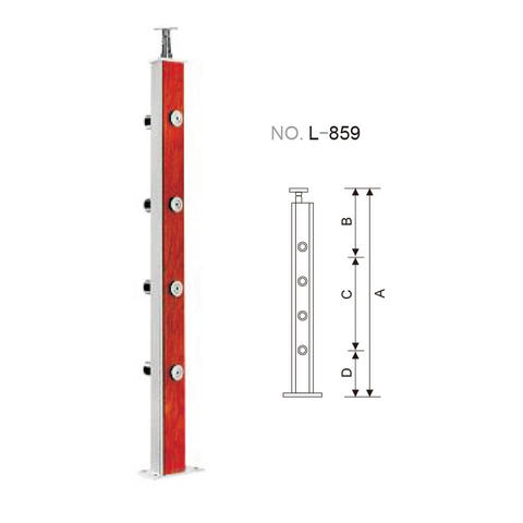 Stainless steel rail post for handrail
