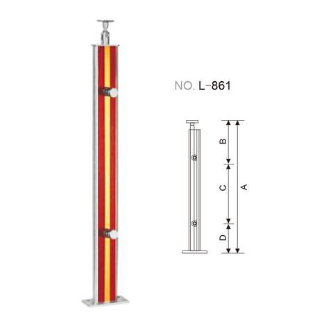 Stainless steel rail post for handrail
