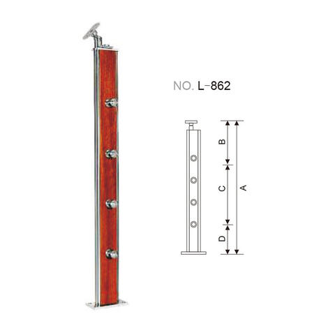 Stainless steel rail post for handrail