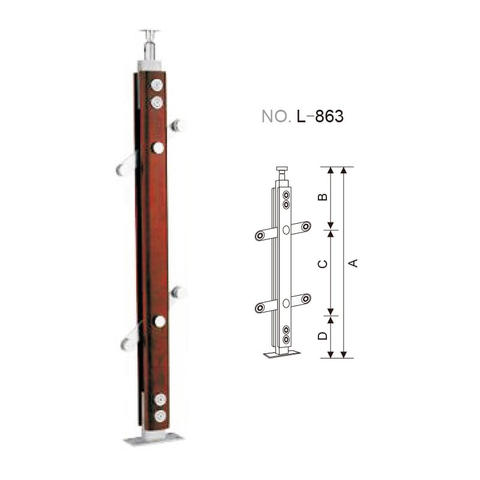 Stainless steel rail post for handrail