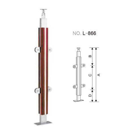 Stainless steel rail post for handrail