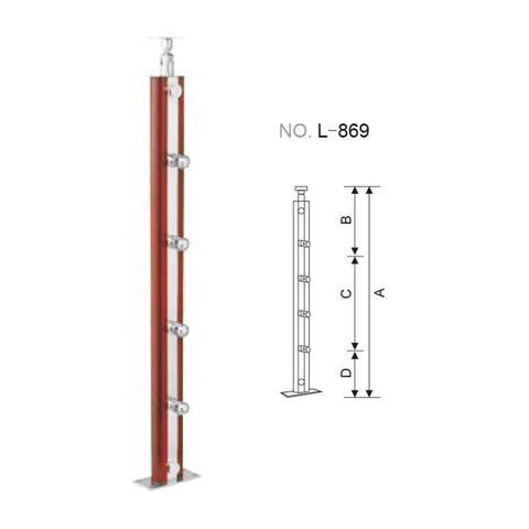 Stainless steel rail post for handrail