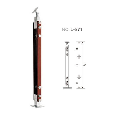 Stainless steel rail post for handrail