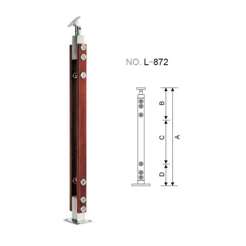 Stainless steel rail post for handrail