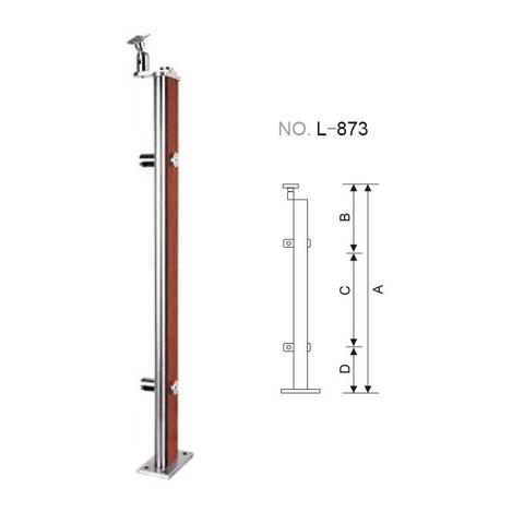 Stainless steel rail post for handrail