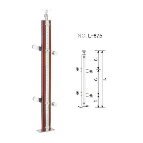 Stainless steel rail post for handrail