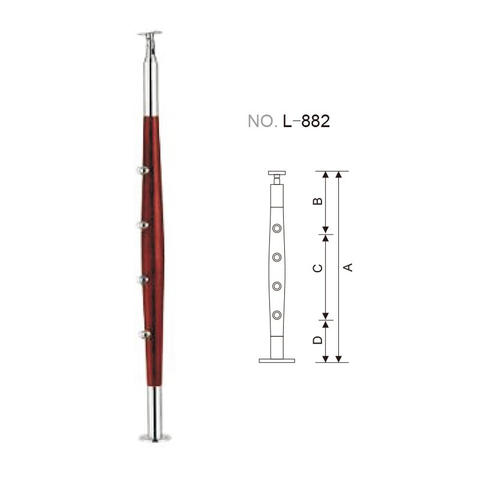 Stainless steel rail post for handrail