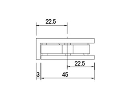 حامل زجاج غرفة الاستحمام