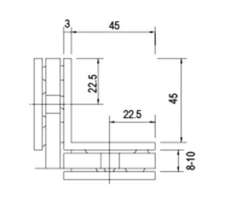 حامل زجاج غرفة الاستحمام