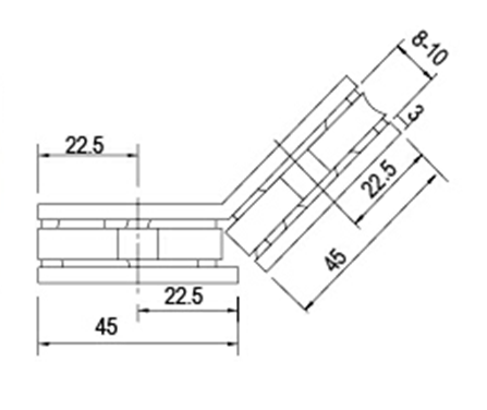 حامل زجاج غرفة الاستحمام