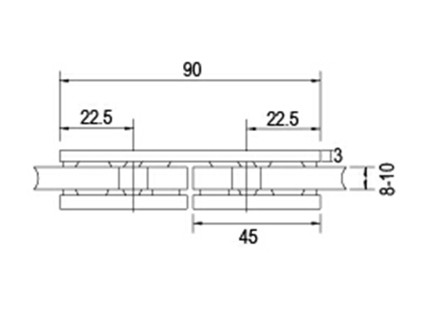 حامل زجاج غرفة الاستحمام