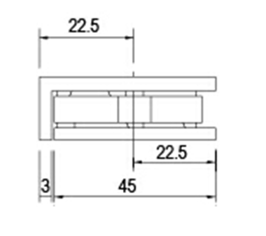 حامل زجاج غرفة الاستحمام