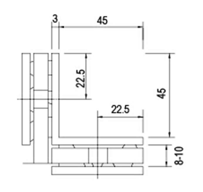 حامل زجاج غرفة الاستحمام