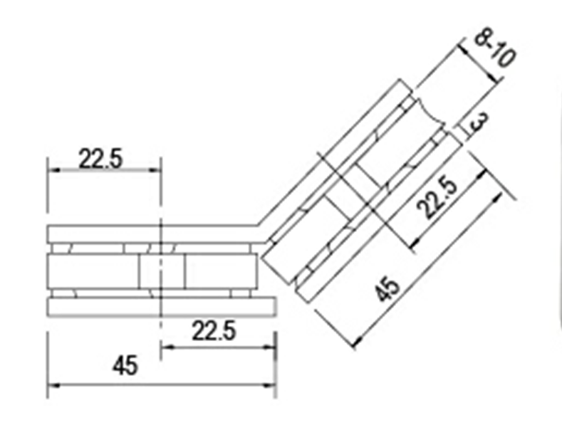 حامل زجاج غرفة الاستحمام